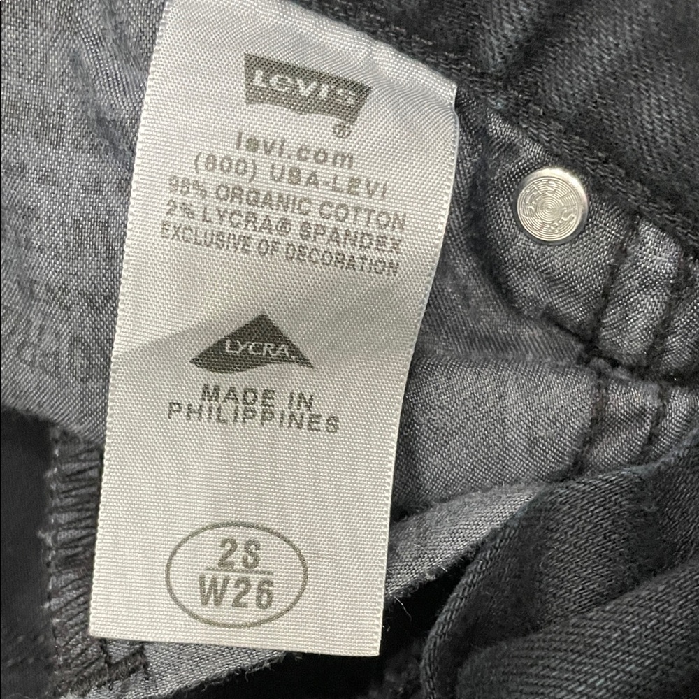 Levi's 531 Women's Low Skinny Jeans -Black Size W26 - Picture 3 of 13